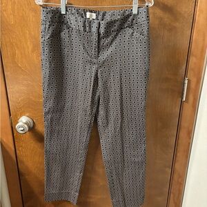 Laundry By Shelli Segal Black and White Chinos Sz 8, ankle capri length